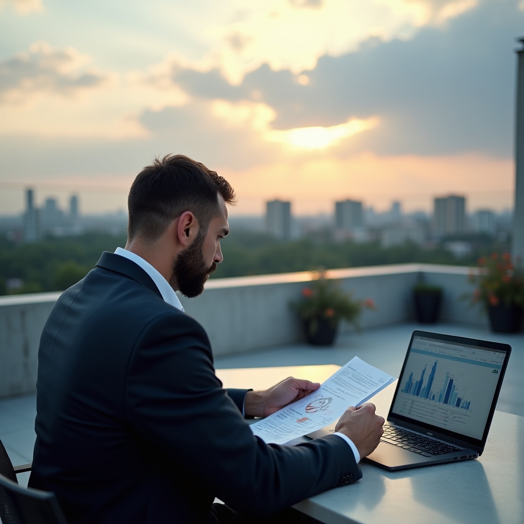 Руководитель работает над индивидуальной финансовой программой